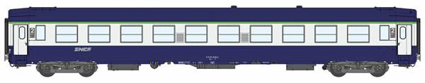 REE Modeles VB-182 - French SNCF UIC Sleeping Coache B9C9x Blue - Grey Silver 806 - Spire Logo Era V